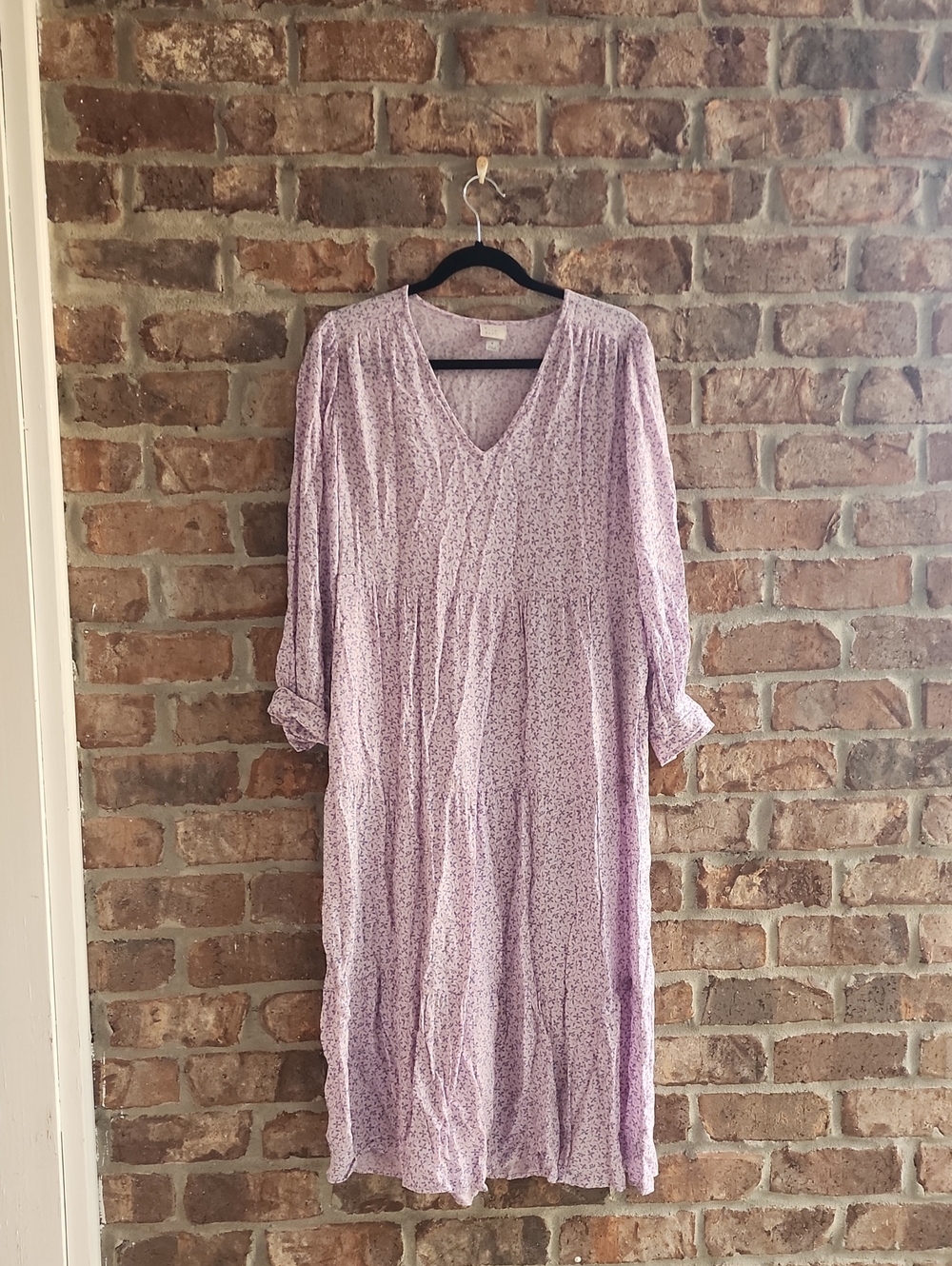 a new day Lavender Floral Tiered Midi Dress